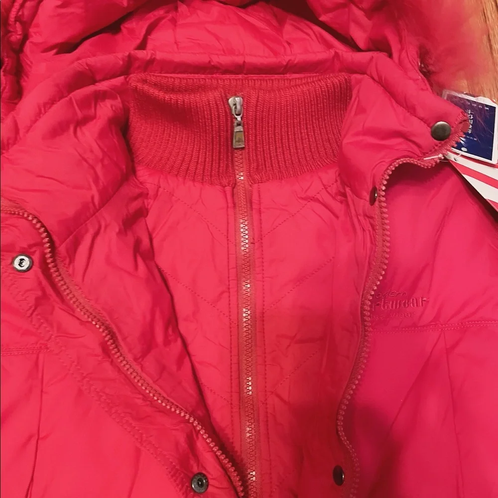Red Winter Down Puffer Jacket